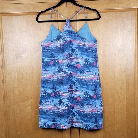 J. Crew Linen Blend Hawaiian Sunset Carrie Shift Mini Sun Dress - Size 4 - Picture 7 of 11